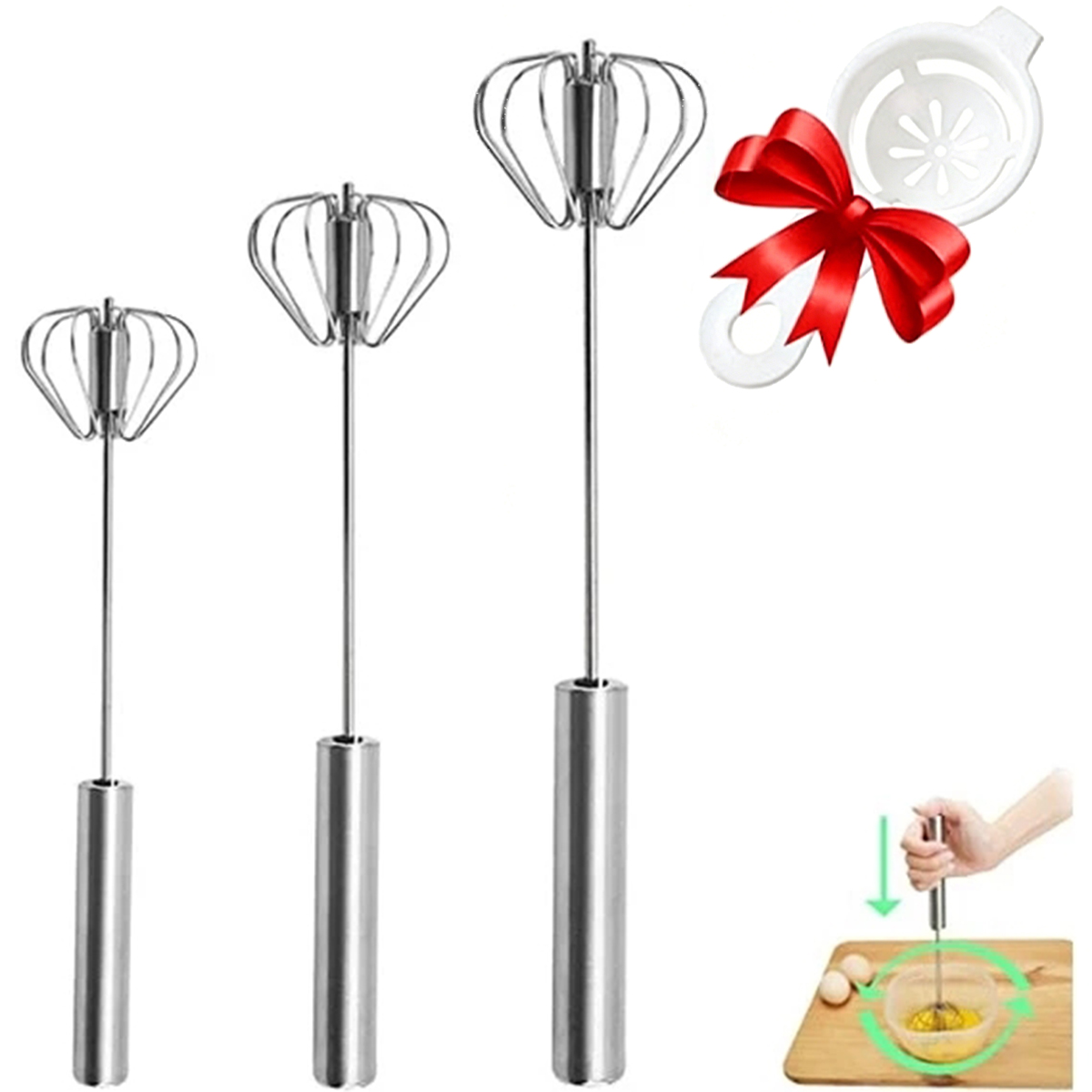 Kitchen Appliances Sales - Batedor de Ovos de Aço Inoxidável